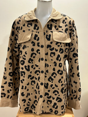 Leopard Print Shirt Jacket