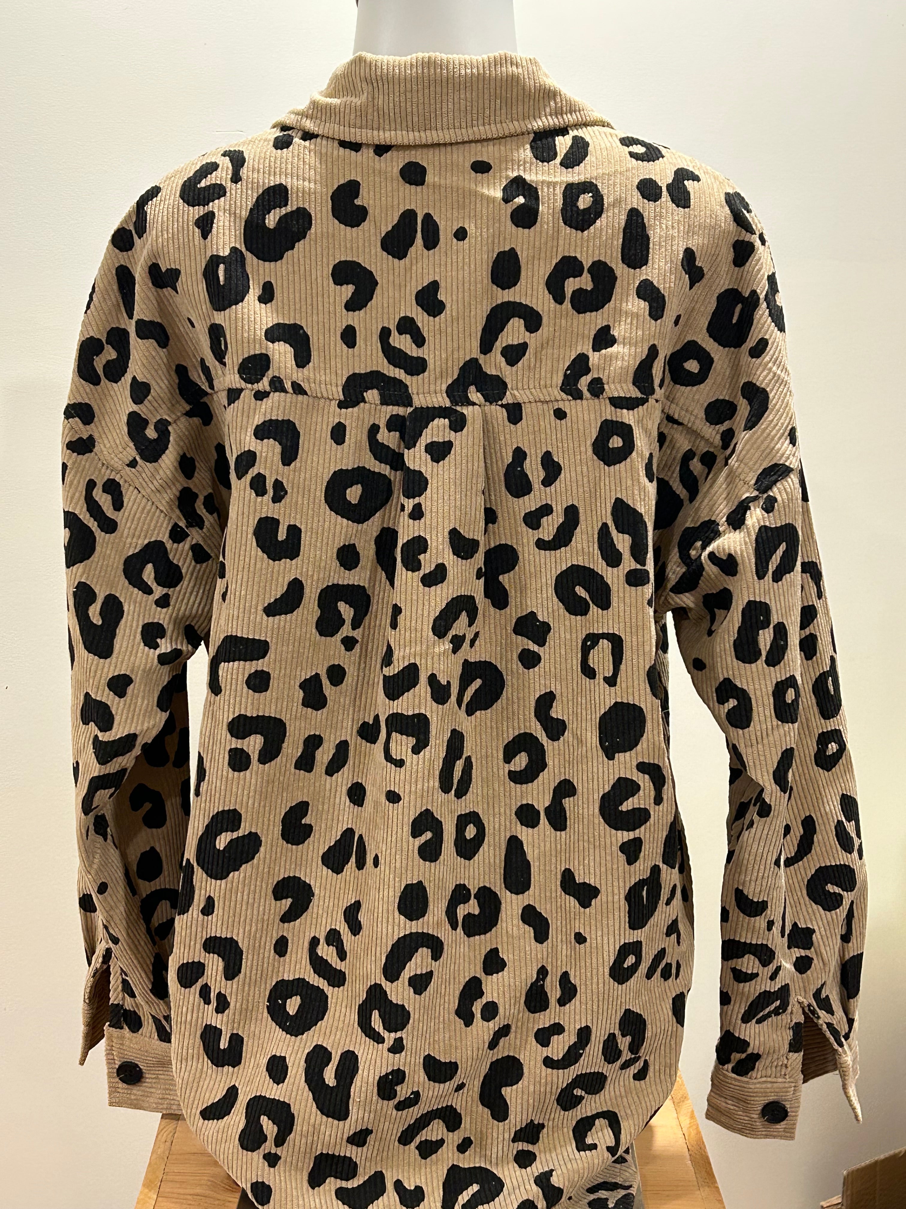 Leopard Print Shirt Jacket