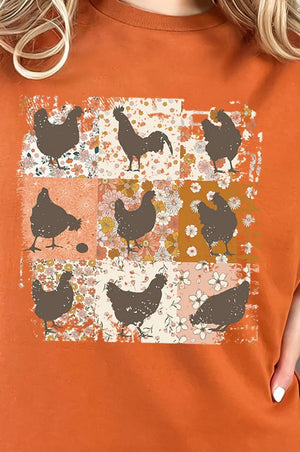 Chicken Patchwork T-shirt