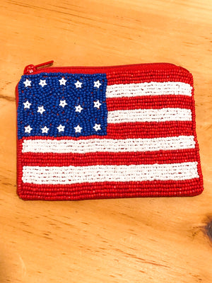 American Flag Coin Bag