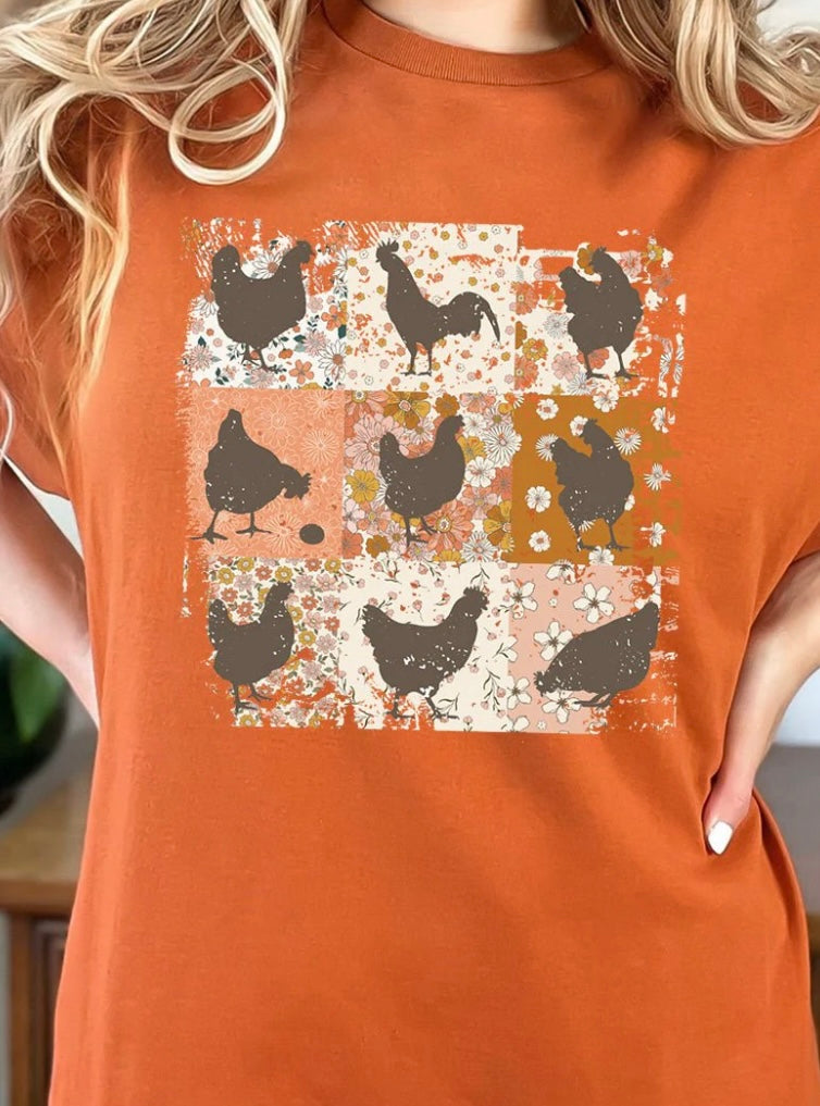 Chicken Patchwork T-shirt