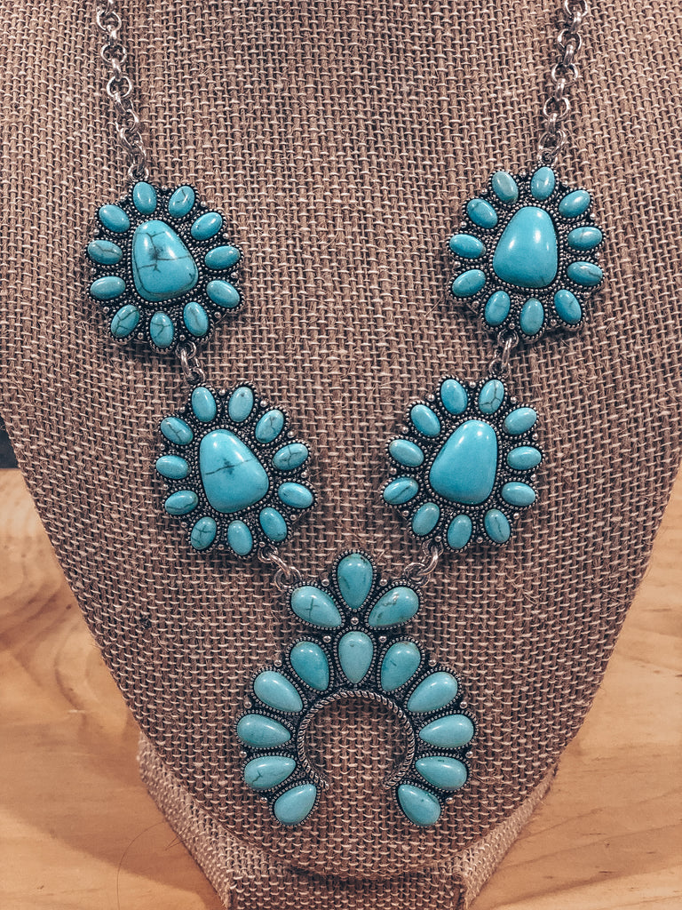 Turquoise Festival Necklace and Earring Set