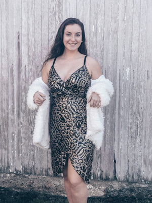 Leopard sequin Dress