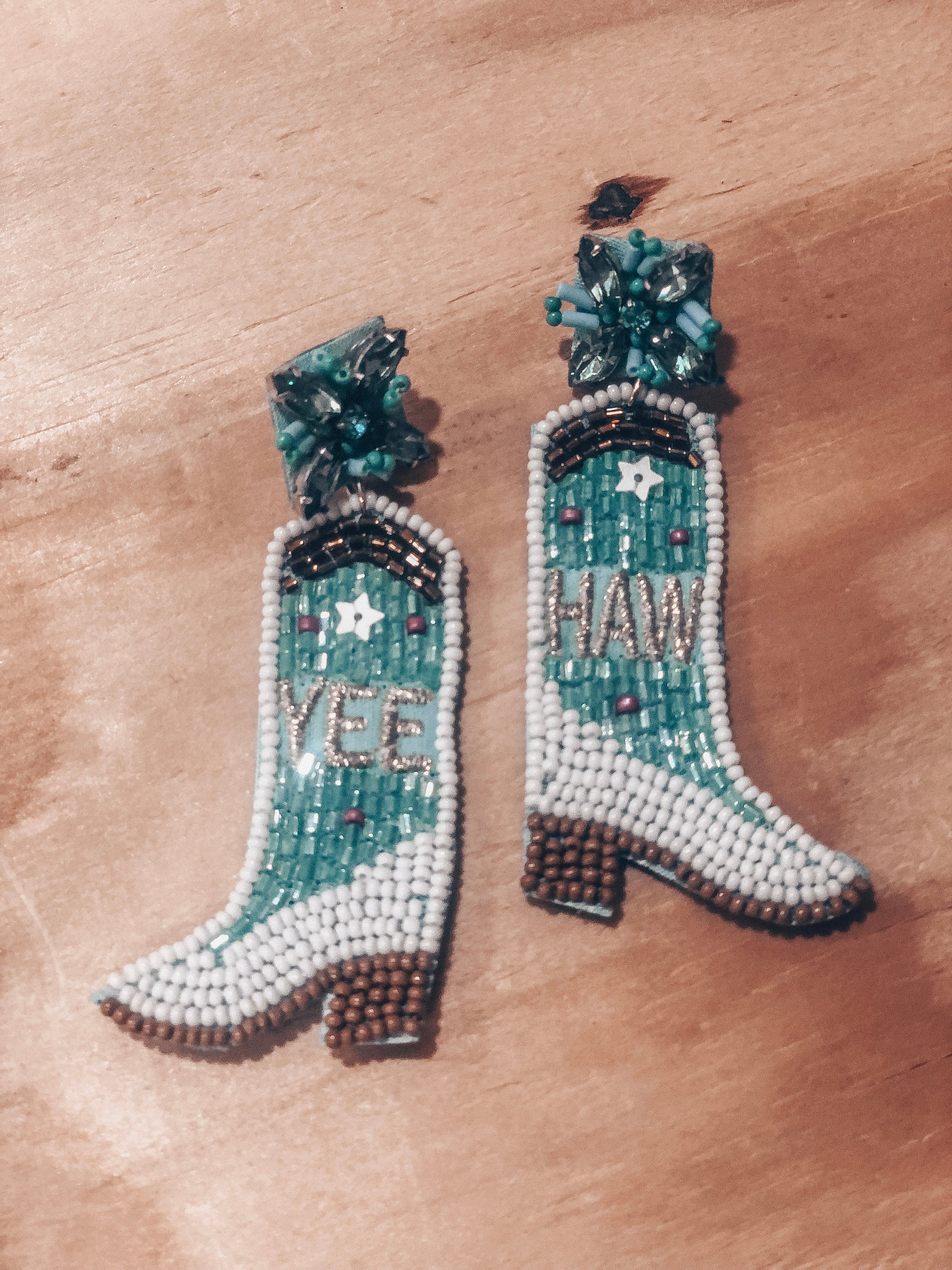 ‘Yee Haw’ Cowboy Boot Earrings