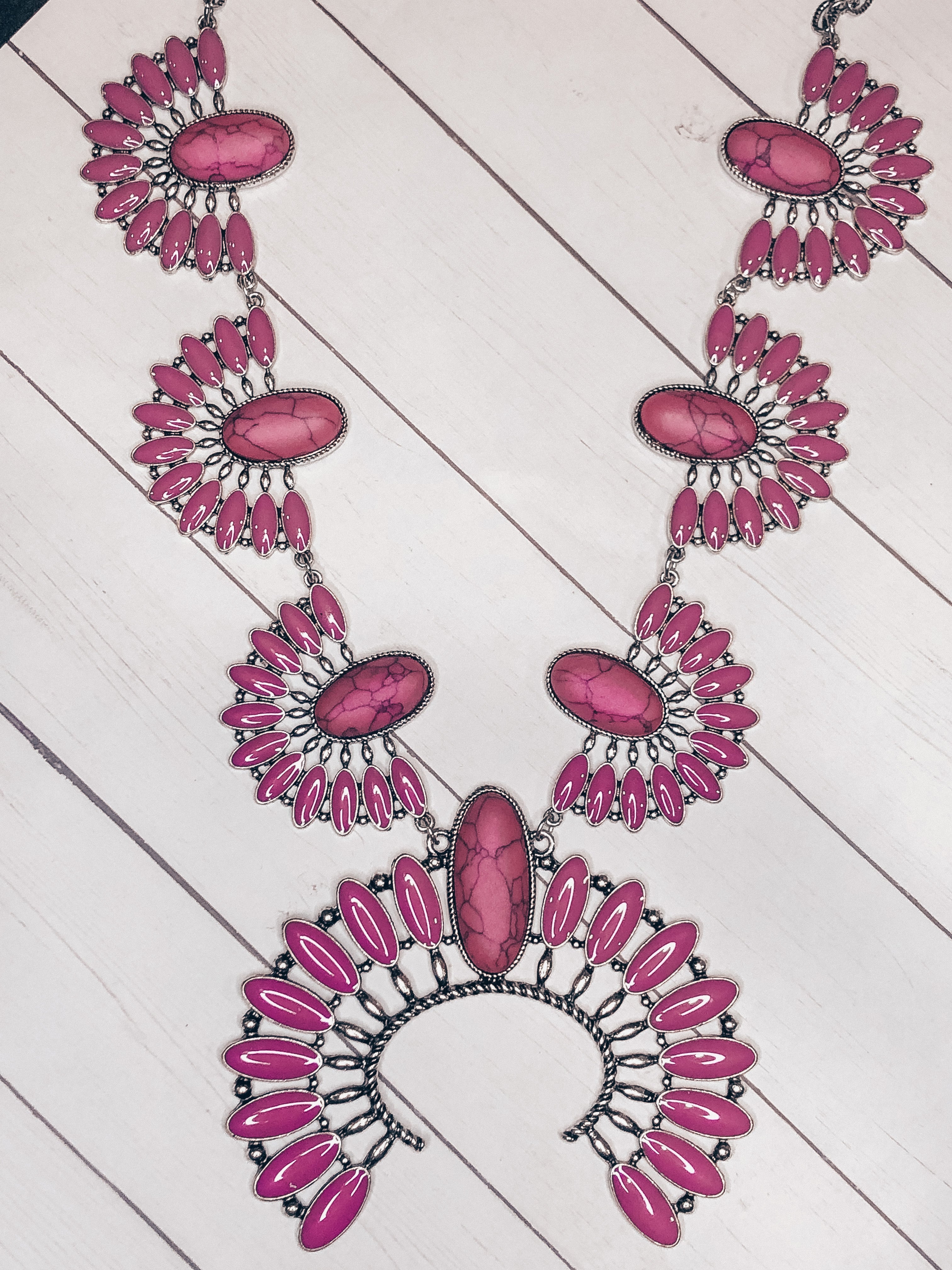 Hot Pink Concho Necklace